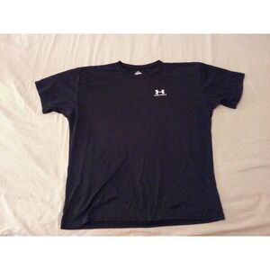 Mens Under Armour Shirt L Large Black Athletic